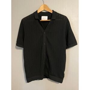 Raith Black Knit Men's Shirt